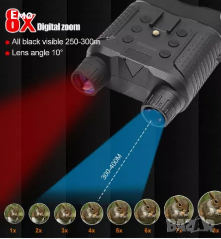 Бинокъл за нощно виждане - 8x цифрово увеличение - Гаранция 12 месеца , снимка 2 - Екипировка - 48459048