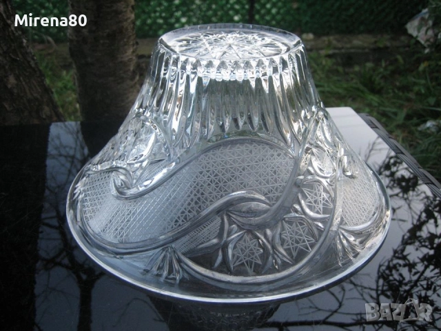 Българска кристална фруктиера, снимка 5 - Антикварни и старинни предмети - 51880122