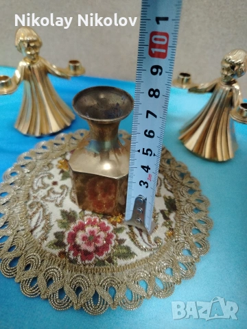 винтидж месингови свещници, снимка 2 - Декорация за дома - 54017352