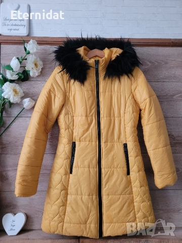 Зимно дълго яке с пъхена качулка Италия 