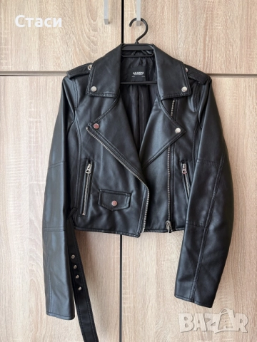 Дамско кожено яке Pull and Bear