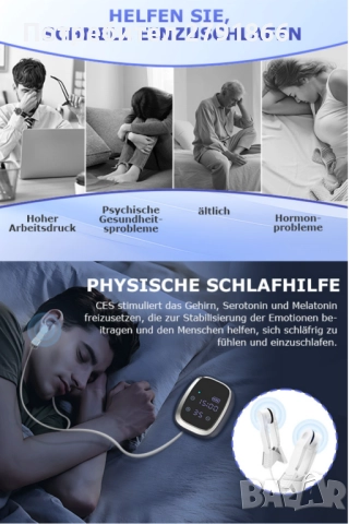 KTS 2.0 CES Microelectronic преносимо микротоково устройство за облекчаване на тревожност и безсъние, снимка 10 - Масажори - 52860303