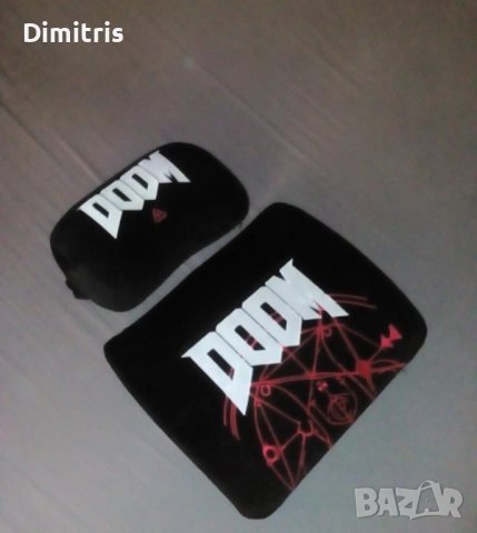 Оригинални възглавници за стол Noblechairs Hero DOOM Edition, снимка 3 - Столове - 52517416