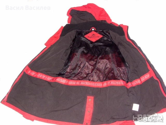 Equi Theme микрофибър зимно дамско яке червено с качулка размер M, снимка 9 - Якета - 51930978
