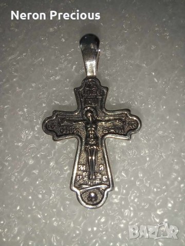 Сребърен кръст 35мм, снимка 2 - Колиета, медальони, синджири - 42448497