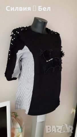 Блуза с перли , снимка 2 - Туники - 29337958