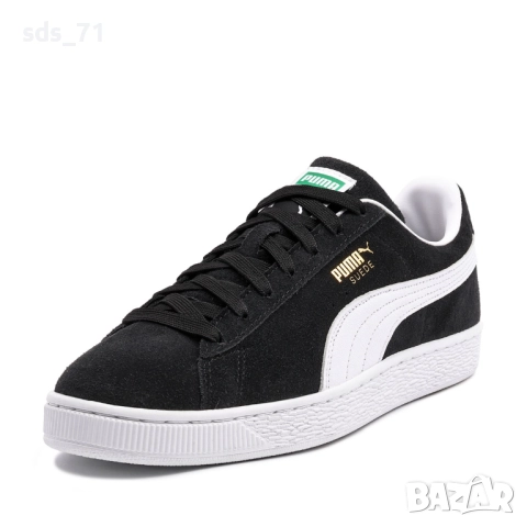 Нови мъжки спортни обувки Puma suede черни ,етественаж коса велур,вътре кожа N44 70 лв, снимка 12 - Спортни дрехи, екипи - 43545597