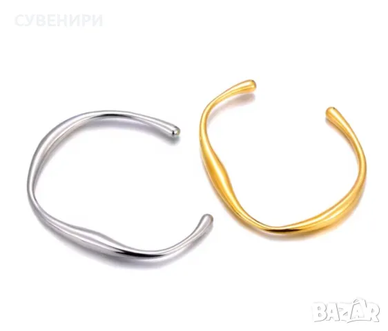 Гривни от медицинска стомана в златисто и сребристо , снимка 4 - Гривни - 49687327