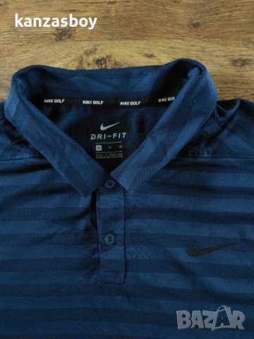 NIKE Men's Dry Stripe Golf Polo - страхотна мъжка тениска КАТО НОВА ХЛ, снимка 2 - Тениски - 40405336