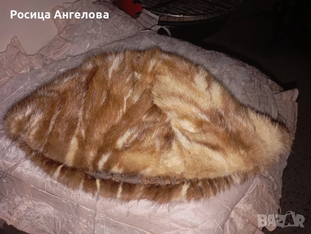 Винтидж дамска шапка с естествен косъм от естествена кожа , снимка 13 - Шапки - 51401917