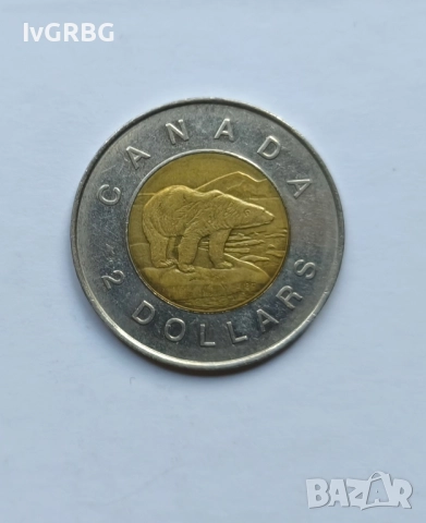 2 долара Канада Канадска монета 2 долара 1996 Канада Кралица Елизабет II, снимка 3 - Нумизматика и бонистика - 51573639