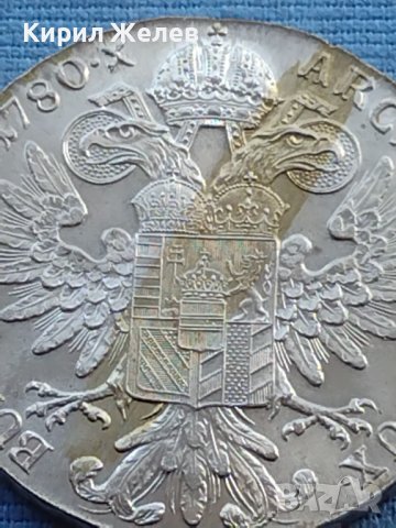 Сребърна монета Австрия талер 1780г. Мария Терезия от Хабсбург 40382 , снимка 5 - Нумизматика и бонистика - 42755861
