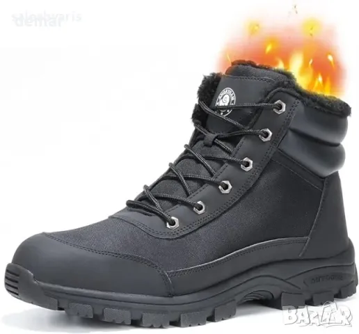 Черни работни боти с лека стоманена капачка, подходящи за зимата