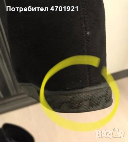 Черни велурени боти на платформа, снимка 17 - Дамски боти - 53042186