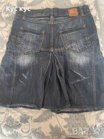 Дънкова пола , снимка 2 - Поли - 38432390