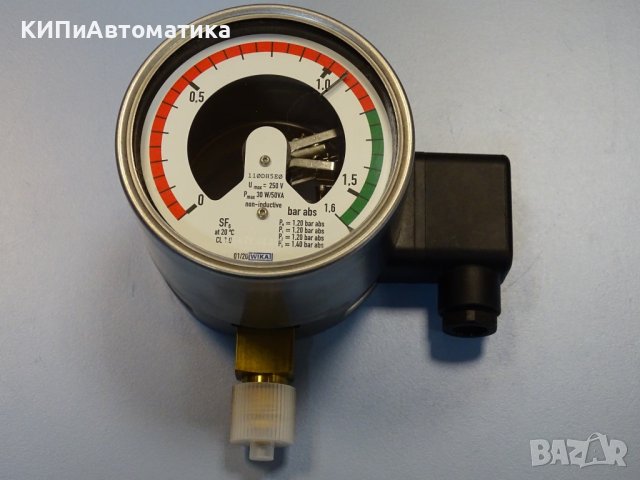 Ел. контактен манометър Wika SF-6 pressure gauge Ф100 0-1.6 bar, снимка 8 - Резервни части за машини - 40620241