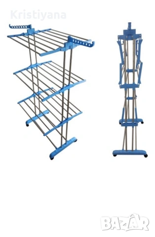 Сгьваем сушилник за дрехи на колелца - практична стойка за сушене на пране, снимка 3 - Сушилни - 53282622