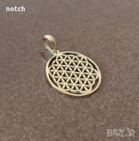 Златна висулка "цветето на живота", снимка 4 - Колиета, медальони, синджири - 33972080