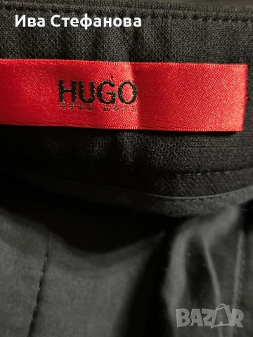  Нов луксозен марков черен стилен елегантен панталон Hugo boss HUGO BOSS , снимка 4 - Панталони - 51646777