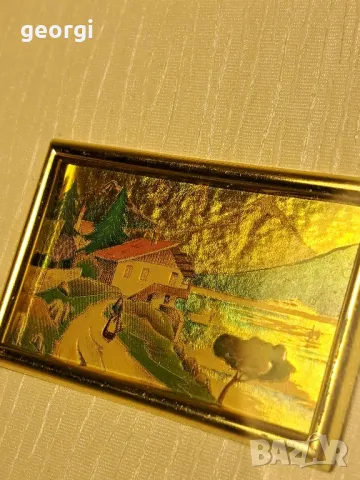 италианска мини картина върху златно фолио 1/3, снимка 5 - Картини - 47733457