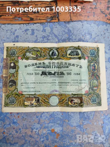 Рядка акция 500лв -1926г.