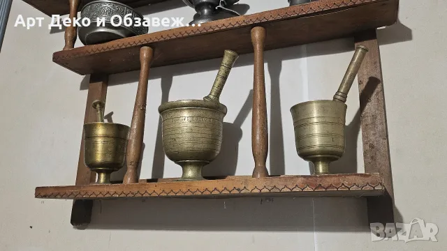 Стара дървена етажерка, снимка 2 - Етажерки - 56488905