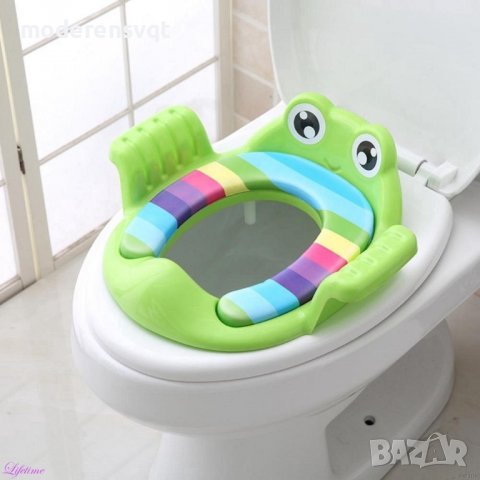 Детска седалка за тоалетна чиния с джържки, снимка 2 - Други - 37963375