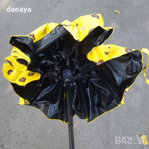 2433 Сгъваем автоматичен чадър на мечета с UV защита, снимка 9 - Други - 34235527