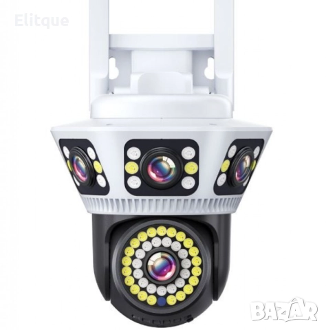 Пълноцветна панорамна 6K Wi-Fi камера за нощно виждане, снимка 4 - Друга електроника - 52744036