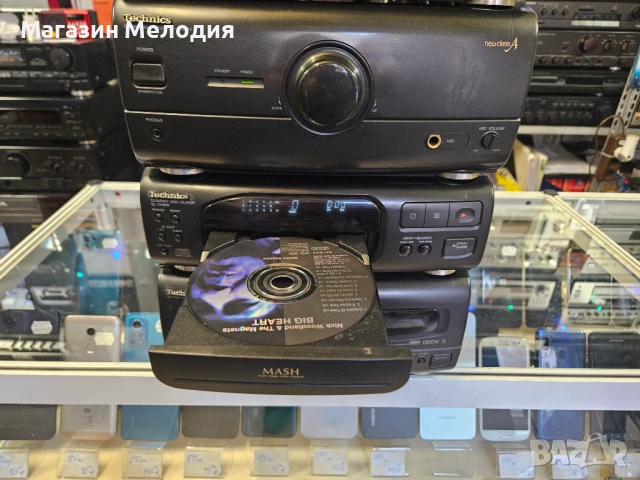 Аудиосистема Technics SE-CH404 Продава се за ремонт или за части. Диска чете, но прескача. Касетите , снимка 3 - Аудиосистеми - 53021522