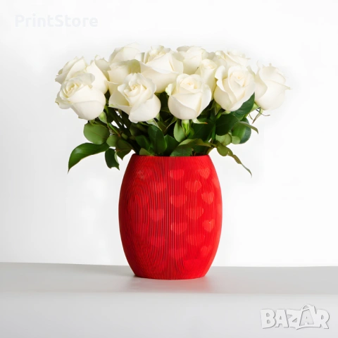 Декоративна ваза за изкуствени цветя.Подарък за Свети Валентин., снимка 2 - Декорация за дома - 53287041