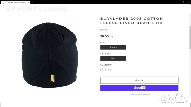 BLAKLADER 2003 Cotton Fleece Work Winter Hat One Size зимна работна шапка W4-278, снимка 2 - Шапки - 52131144