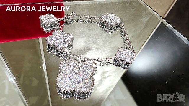 Van Cleef & Arpels VCA Silver Diamond Magic Alhambra Дамска Гривна