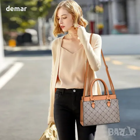 Дамска чанта DORRISO, елегантна ръчна чанта с горна дръжка Моден мрежест дизайн, снимка 2 - Чанти - 48837881