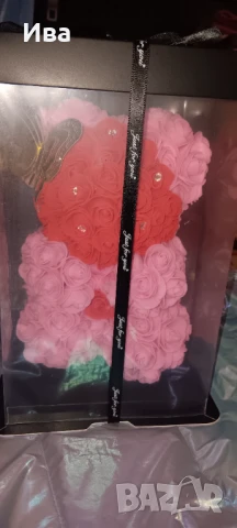 Ръчно направени мечета и сърца от фоамени рози, снимка 4 - Ръчно изработени сувенири - 50814270