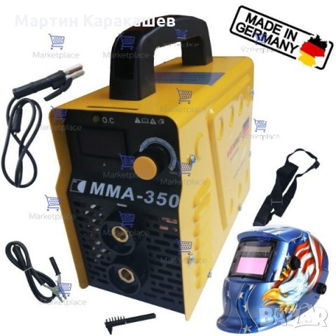 МАСКА+НЕМСКИ Инверторен Електрожен 350А Werkraft, снимка 1