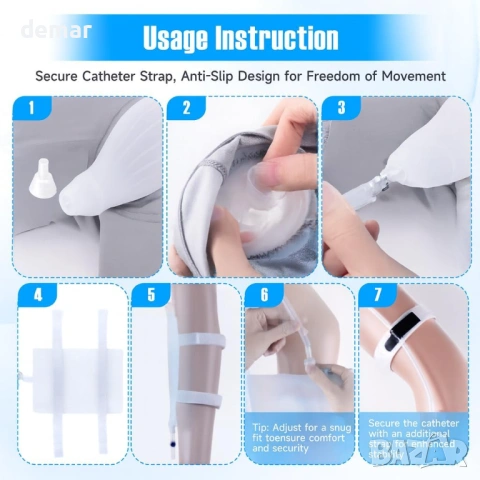 Външен катетър за мъже с подвижна силиконова торбичка за урина 1000 мл, XL, снимка 8 - Други - 53934704