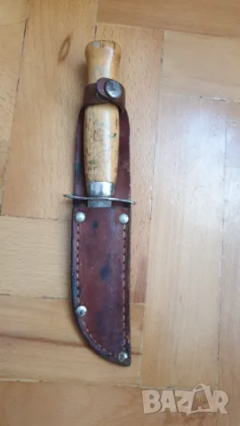 Старо ловно ножче с кания, снимка 3 - Антикварни и старинни предмети - 47388660