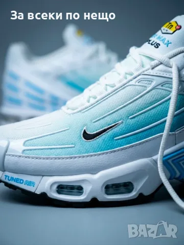 Nike Air Max TN 3 Plus Мъжки Маратонки👟Мъжки Спортни Обувки Бяло и Тюркоаз Код VAL-57, снимка 2 - Маратонки - 56132493