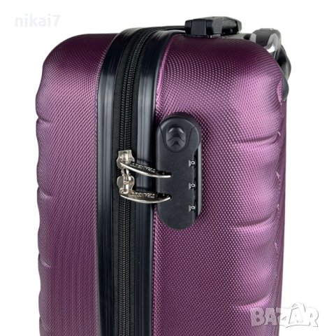 пътнически куфар+авио чанта лек здрав 100%ABS 54/39/20 4ри колела 360°, снимка 7 - Куфари - 42072756