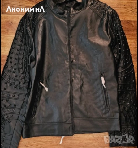 💥Мъжко кожено яке💥, снимка 3 - Якета - 51904622