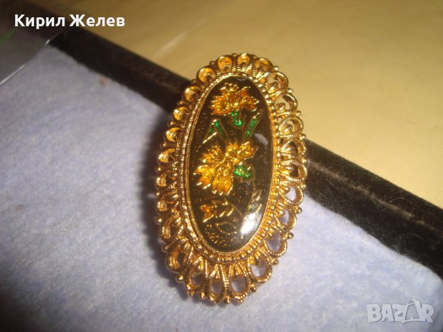 ПОЗЛАТЕНА ПРЕКРАСНА КРАСИВА ВИНТИДЖ АРТ ФЛОРАЛНА БРОШКА АЖУРНА отБЛАГОРОДНА НЕРЪЖДАЕМА СТОМАНА 32601, снимка 9 - Други - 38382969