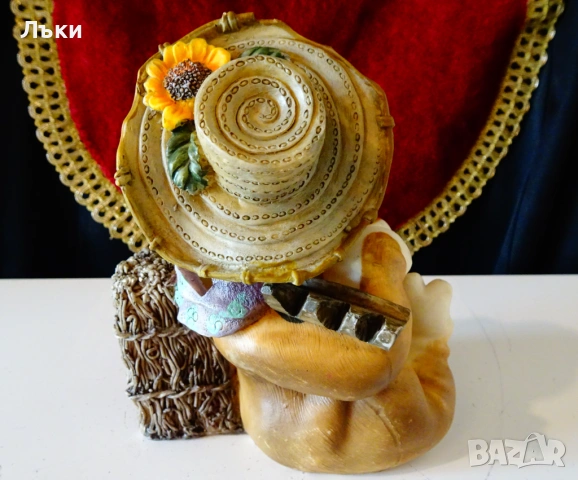 Порцеланова фигура Куче земеделец,касичка. , снимка 5 - Статуетки - 53929135