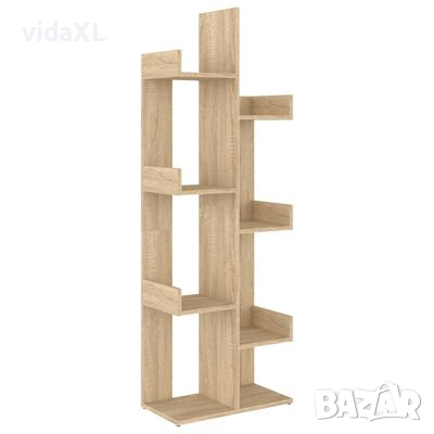 vidaXL Шкаф библиотека, дъб сонома, 48x25,5x140 см, ПДЧ（SKU:808912, снимка 1 - Шкафове - 44616332