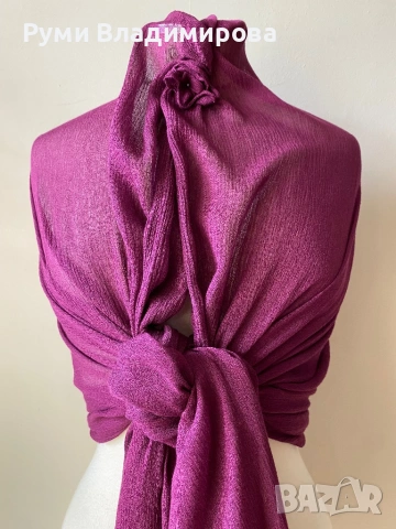 Лилав шал от 100 % вискоза, с етикет, Shine me England