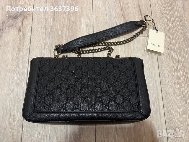 Дамска черна чанта GUCCI, снимка 3 - Чанти - 44305319