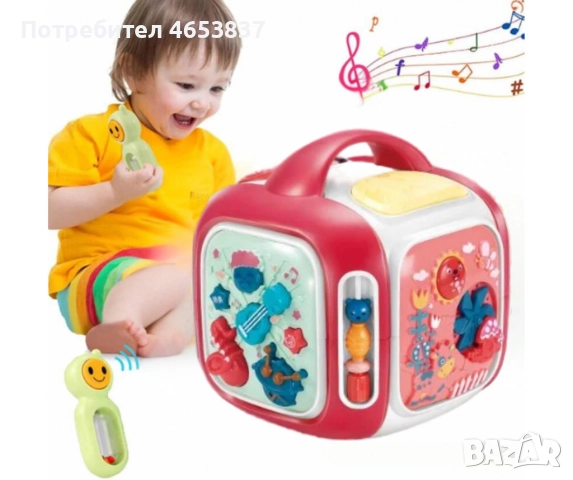 Мултифункционален музикален и образователен детски куб / Език: Английски;, снимка 3 - Образователни игри - 52446734