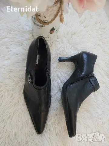 Черни обувки естествена кожа , снимка 3 - Дамски обувки на ток - 50030039