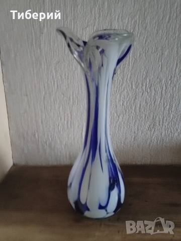 Стъклена ваза, снимка 6 - Вази - 54233060