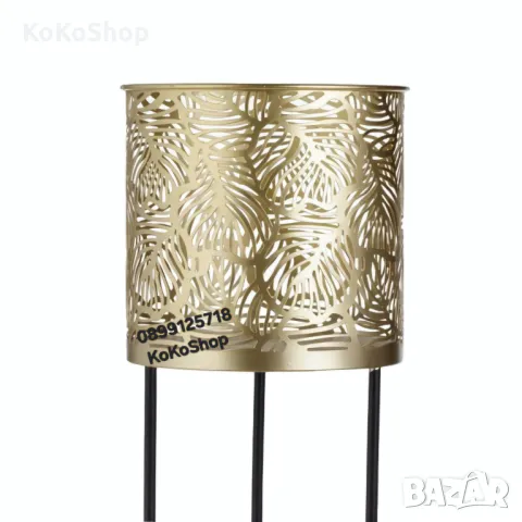 Кашпа-16х50 см./цветарник/метална кашпа, снимка 3 - Саксии и кашпи - 49361850